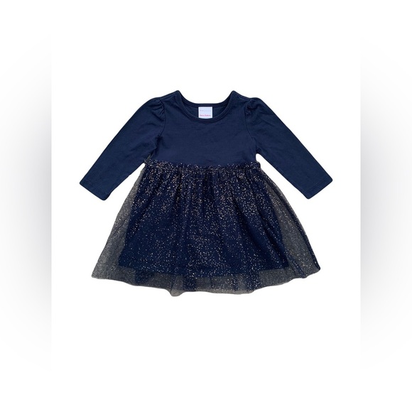 Hanna Andersson Other - Hanna Andersson Size 12-18 Months Navy Tulle Gold Sparkle Dress
